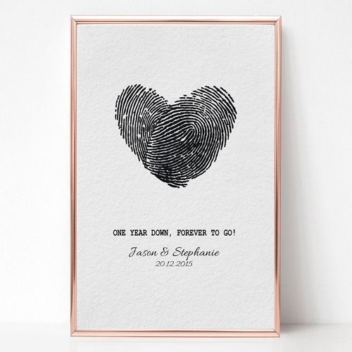 First Year Wedding Anniversary Print 