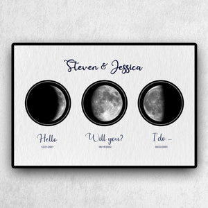 Customized Moon Anniversary Gift for Her/Him