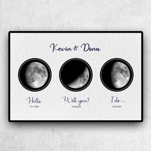 Customized Moon Anniversary Gift for Her/Him