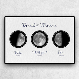Customized Moon Anniversary Gift for Her/Him